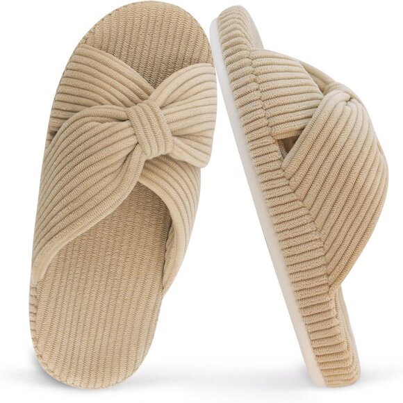 Women's Orthopedic Arch Support Open Toe House Slippers for Plantar Fasciitis La - Picture 1 of 6